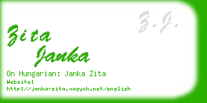 zita janka business card